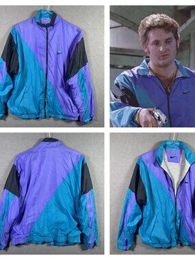 VTG Nike Jacket Nice Guy Eddie Windbreaker Mens M Colorblock 90s Reservoir Dogs